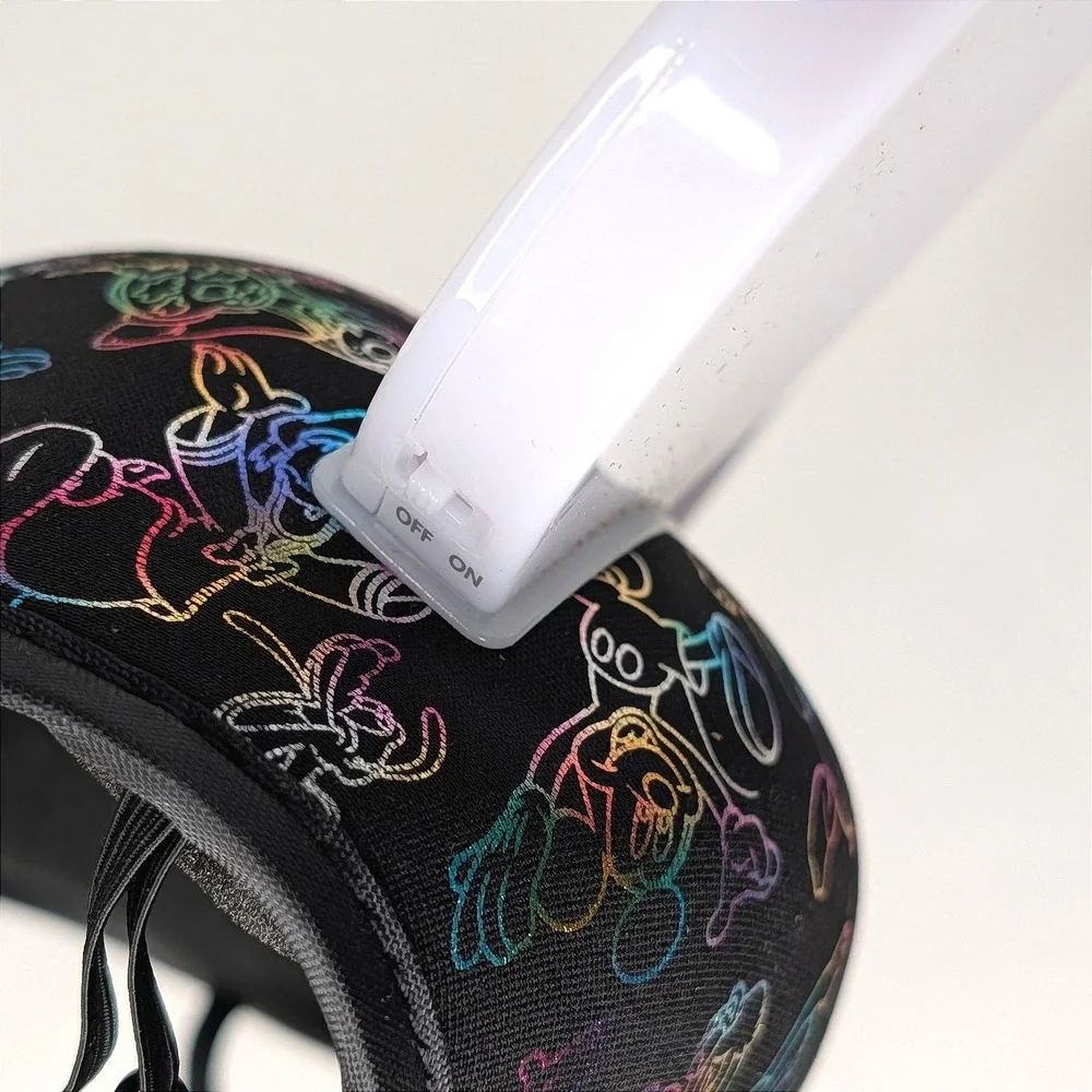 Disney Parks Made with Magic Light Up Mickey Mouse Ear Hat Adult Black Rainbow
